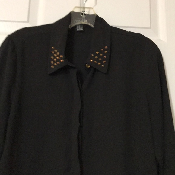 Forever 21 Tops - Forever 21 Studded Sheer Blouse